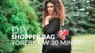 Szycie bez wykroju  tutorial DIY  torba shopper bag [upl. by Aver]