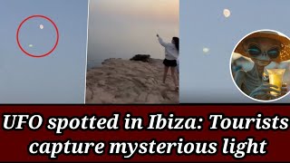 UFO  UFo Spotted In Ibiza  Tourist Captured Mysterious Light  Aliens  Shaheen News English [upl. by Ahsek]