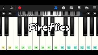 Fireflies by Owl City easy piano tutorial piano app [upl. by Kung]