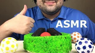 ASMR CAKE for the World Cup 2018 Soft and Crunchy Eating Sounds NO TALKING [upl. by Hurlee]