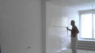 Airless spray painting 160 m2 in 8 minutes [upl. by Neils703]