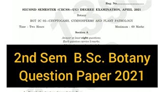 CRYPTOGAMS GYMNOSPERMS AND PLANT PATHOLOGY  2nd Sem BSc Botany 2021 calicut [upl. by Netneuq]