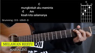 Chord Mudah Melawan Restu  Mahalini  Mungkinkah aku meminta kisah kita selamanya Chord [upl. by Okihcim]