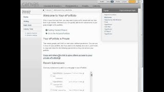 Public ePortfolio  Instructure Canvas Tutorials [upl. by Avad]