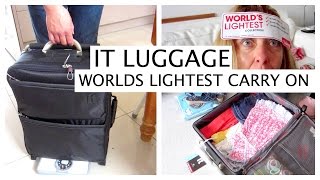 WORLDS LIGHTEST CARRY ON CABIN BAG  LUGGAGE REVIEW  twoplustwocrew [upl. by Helban]