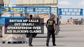 UK committee head calls out Israeli spokesperson over aid blocking claims [upl. by Niveb]