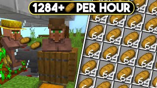 EASY Automatic Bread Farm In Minecraft Bedrock 119 [upl. by Nagiem136]