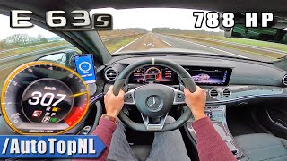 788HP Mercedes AMG E63 S 307kmh AUTOBAHN POV TOP SPEED by AutoTopNL [upl. by Henrie]