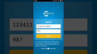 Canara Bank Mserve application registration procedure in Hindi [upl. by Keare26]