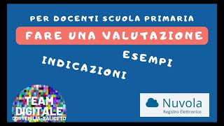 Fare una VALUTAZIONE alla scuola Primaria registro Nuvola [upl. by Enimsay]