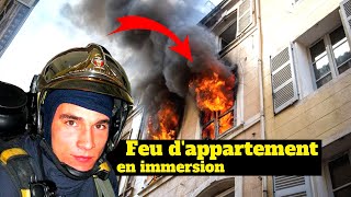 Feu dAppartement en IMMERSION Avec Les Pompiers De Paris  Intervention BSPP [upl. by Osrock986]