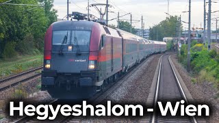 ÖBB Railjet Xpress  RJX 68  4K Führerstandsmitfahrt Hegyeshalom  Wien  Ostbahn – Raaber Ostbahn [upl. by Seldun333]