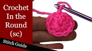 Crochet in the Round Using Single Crochet  Stitch Guide [upl. by Areem]