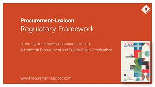 Regulatory Framework from Procurement Lexicon [upl. by Anwat569]