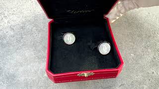 CARTIER Cufflinks expensive rare Unboxing I Manschettenknöpfe Perlmutt CROG000117 [upl. by Agnimod461]