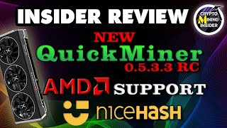 Nicehash FIRST QuickMiner RC with AMD GPU Support  Quick Miner 0533 RC 6600XT amp 3060 LHR Tested [upl. by Nevi]