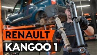 How to change rear shock absorber on RENAULT KANGOO 1 KC TUTORIAL AUTODOC [upl. by Lilla999]