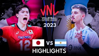 LEGENDARY MATCH  JAPAN vs ARGENTINA  Mens VNL 2023 [upl. by Berna539]