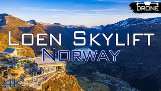 Loen SkyLift Jumping Launch Site  Drone Video 4k [upl. by Oconnor623]