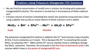 An Introduction to Redox Titrations A2 Chemistry [upl. by Erny183]