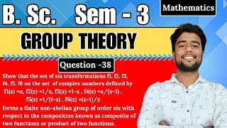 Show that the set of six transformations on the set of complex numbers forms a finite non abelian [upl. by Malkah]