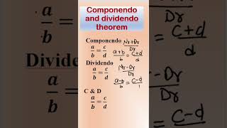 Componendo amp Dividendo Theorem [upl. by Harraf]