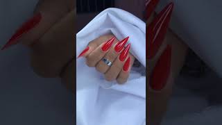 Estileto vermelho lindo demais nails unhasdecoradassimples [upl. by Asilec]