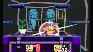 MarioKing64DSs stage and PSA Waluigi Ware and Buffed Luigi [upl. by Ytiak]