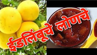 idlimbu lonche recipe  ईडलिंबाचे लोणचे limbache lonche recipe in marathiaachari special [upl. by Atiana346]