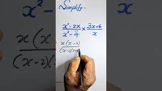 Simplifying Algebraic Fractions 01 maths mathematics shorts [upl. by Ailehpo]