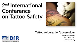 Dr Mark Benecke  Tattoo colours dont overcolour 2nd International Conference on Tattoo Safety [upl. by Ahsenrat]