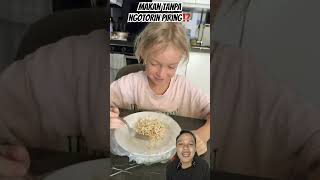 MAKAN TANPA NGOTORIN PIRING⁉️ pasta food noodles cooking spaghetti funny [upl. by Lalib]