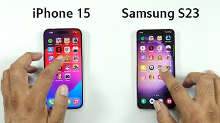 iPhone 15 vs Samsung S23  SPEED TEST [upl. by Cathie]