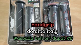 Waspada pilih handgrip merk Domino  ini perbedaan nya yg kw dan original [upl. by Shere]