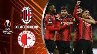 AC Milan vs Slavia Praha Extended Highlights  UEL Round of 16 1st Leg  CBS Sports Golazo [upl. by Amadus250]