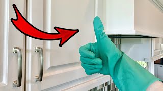 My Discovery on Cleaning Extremely Thick Grease from Kitchen Cabinets 💥 [upl. by Edla565]