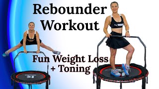 Rebounder Workout for Weight Loss Low Impact Fat Burning Mini Trampoline Cardio Workout 20 Minutes [upl. by Oijres59]