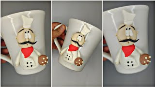 caneca chefe de biscuit  passo a passo sem moldes [upl. by Viafore]