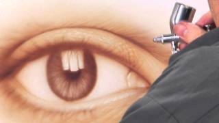 AIRBRUSH SPECIAL FREE HOW TO AIRBRUSH AN EYE STEPBYSTEP with JAVIER SOTO [upl. by Oicnedurp556]