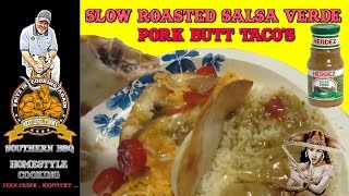 Salsa Verde Pork Butt Tacos Recipe [upl. by Yelsiap]