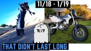 I May Have Wrecked the DRZ  SuperMoto Wheelie Crash  Loop  2013 Suzuki Drz [upl. by Ydnahs]