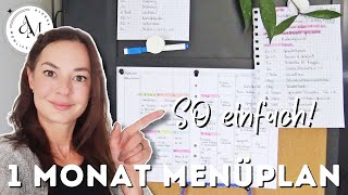 Menüplan für einen Monat erstellen 🏡 so einfach ist es 🏡 Alenas Momlife [upl. by Puduns905]