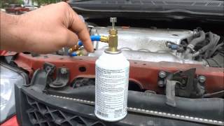 How To Refill AC Refrigerant In A Car R134a FULL Tutorial [upl. by Eaj]