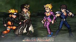 Jotaro amp Naruto vs Giorno amp Kenshiro  Epic Battle MUGEN [upl. by Adiesirb454]