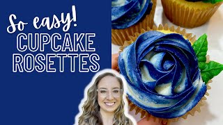 How to Make Frosting Rosettes amp Cupcake Swirls with Two Colors [upl. by Prince974]