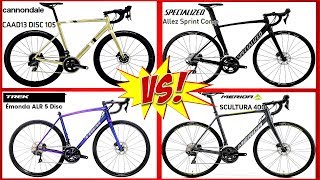 CAAD13 vs ALLEZ SPRINT vs EMONDA ALR vs SCULTURA 400 – Aluminium Road Bike Shoot Out [upl. by Shellans143]