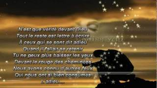 ♥Garou  Ladieu Lyrics♥ [upl. by Ahsikat694]