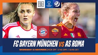 Bayern Munich vs Roma  UEFA Women’s Champions League 202324 Matchday 1 Full Match [upl. by Poock]