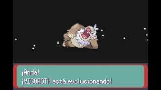 Pokémon Esmeralda  Vigoroth evoluciona a Slaking [upl. by Eolande438]