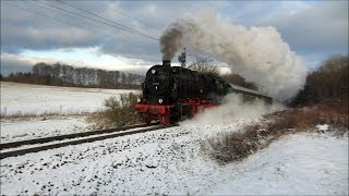 Winterspektakel mit 03 1010 und 95 027 im Harz am 01122012 HD [upl. by Tahp]